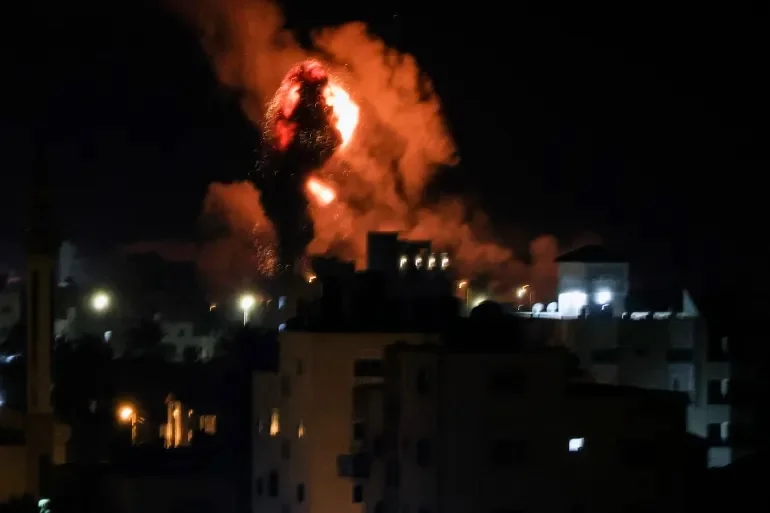 ledakan gaza dari serangan israel