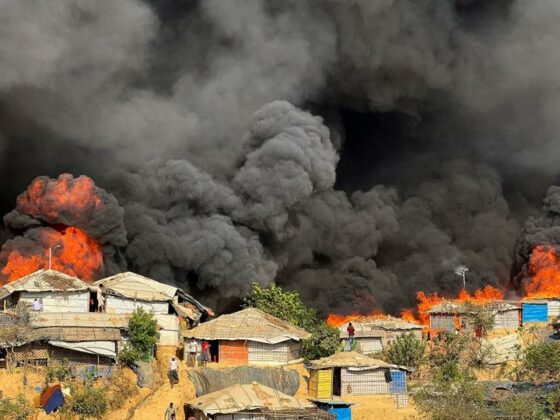 kebakaran pengungsian rohingya