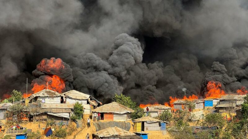 kebakaran pengungsian rohingya