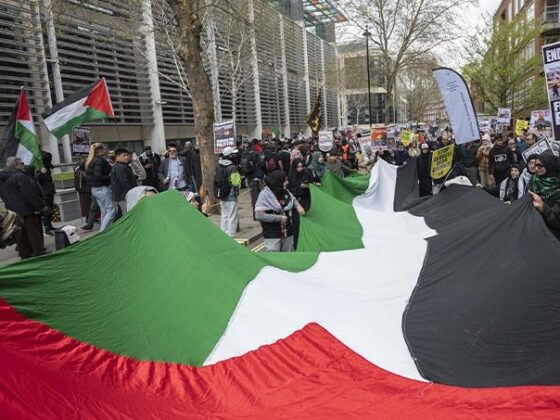protes palestina di london