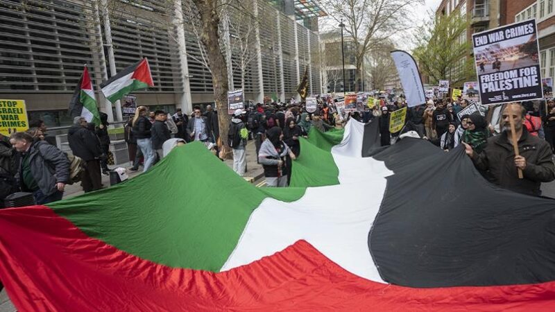 protes palestina di london